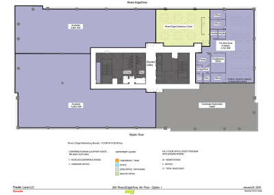 fourth floor plan, option 1